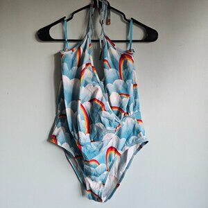 Like New Modcloth Rainbow Bodysuit Size L